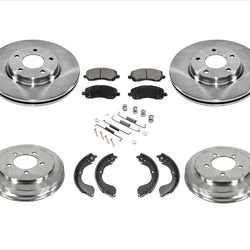 Tambor trasero Rotor de freno de disco delantero Pastillas delanteras Zapatas de freno para Jeep Compass 07-16