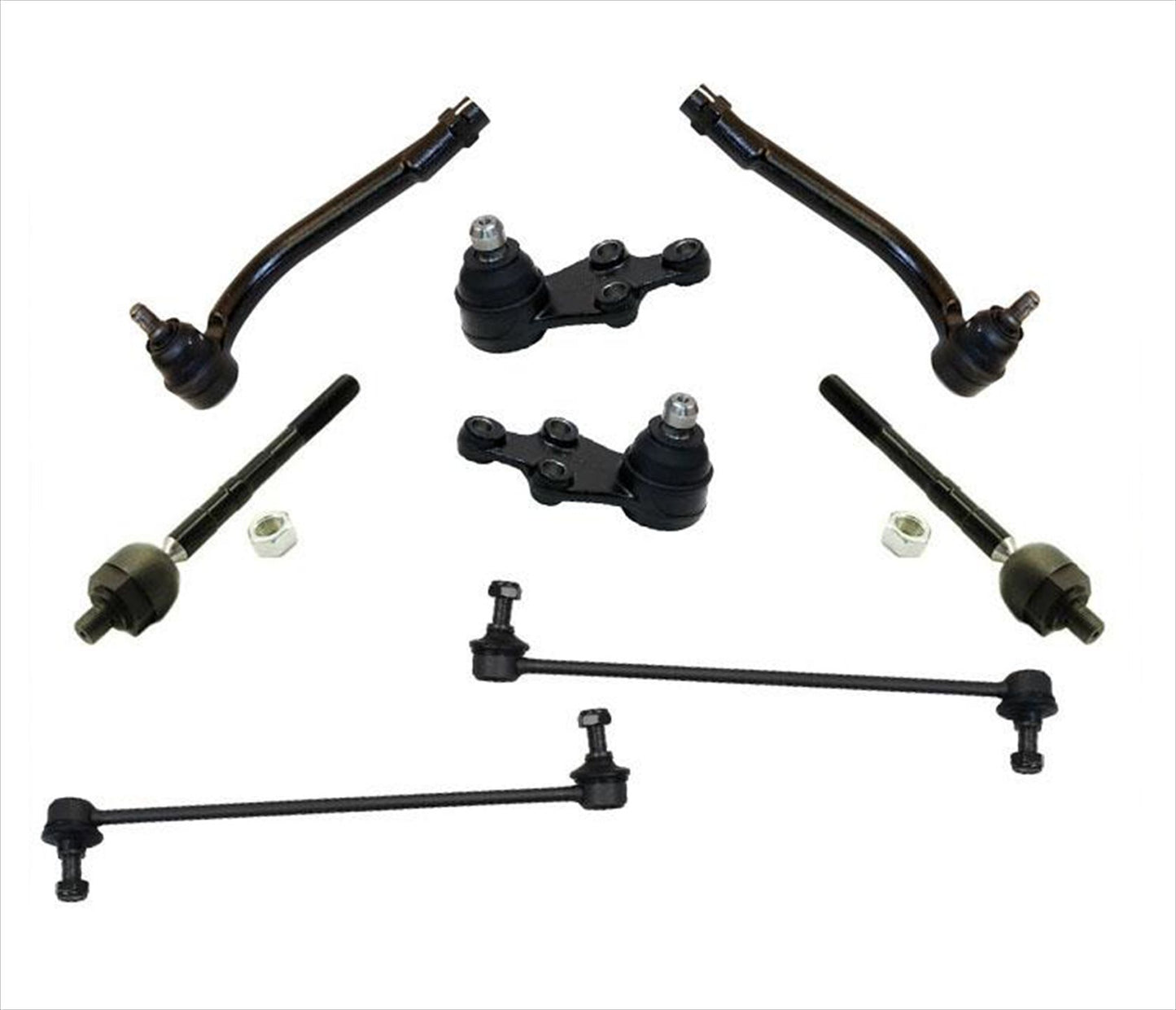 Lower Ball Joint Bushings Tie Rods Sway Bar Link For 2007-2012 Hyundai Veracruz