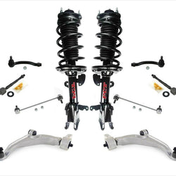 Control Arm Coil Spr Struts Tie Rod Ends Links 10 PC Kit 09-15 For Honda Pilot