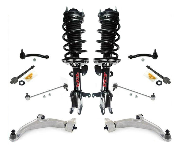 Control Arm Coil Spr Struts Tie Rod Ends Links 10 PC Kit 09-15 For Honda Pilot