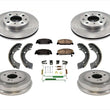 Brake Disc Rotors & Pads With Drums Brake Shoes Springs 99-00 Civic DX HX GX LX