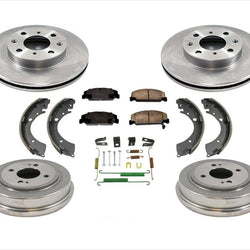 Rotores y pastillas de disco de freno con tambores, zapatas de freno, resortes 99-00 Civic DX HX GX LX
