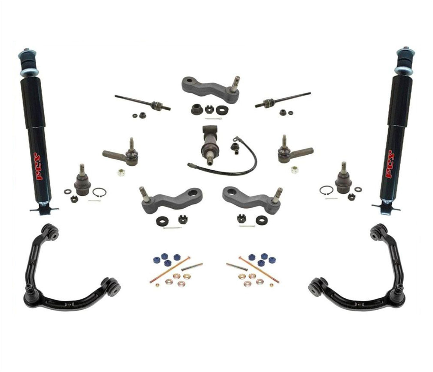 Upper Control Arms Tie Rods Idler Pitman Arms Shocks for GMC Express 3500 03-14