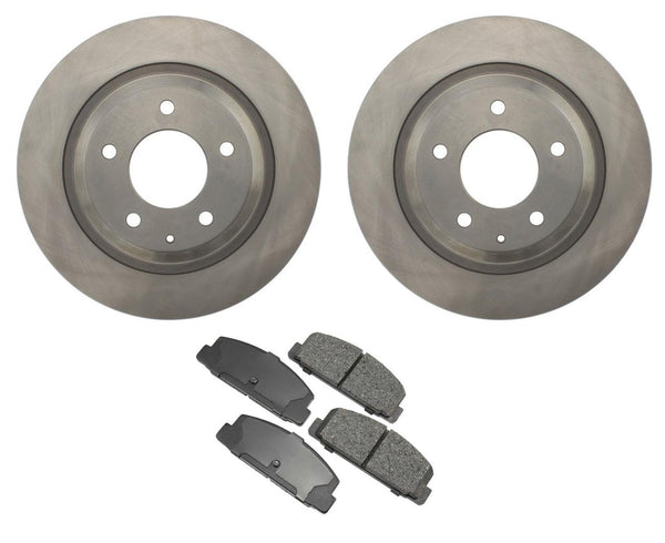 Fits 1993-1995 Mazda RX7 (2) Rear Brake Rotors & Ceramic Brake Pads