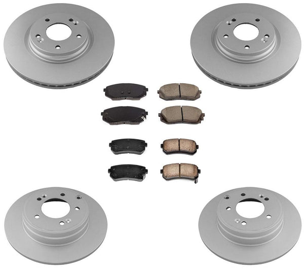 Brake Rotors and Brake Pads 16-19 Hyundai Sonata GL 2.4L w/ Manual Parking Brake