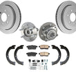 Pastillas de freno de rotores traseros, zapatas y rodamientos de cubo de rueda para Ford Expedition 07-10, 7 piezas