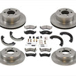 Front & Rear Disc brake Rotors & Ceramic Pads 8Pc fits 93-98 Jeep Grand Cherokee