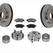 Front Brake Rotors Wheel Hub Bearings & Brake Pads for Toyota Camry 92-99 2.2L