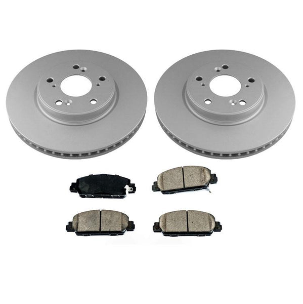 Front Disc Brake Rotors and Ceramic Brake Pads for Honda Accord 18-19 3PC Kit