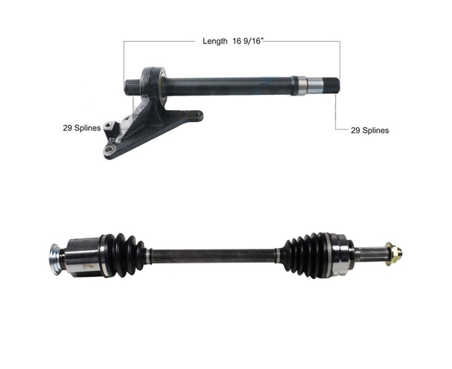 Front Right CV Axle Shaft and Intermediate Shaft Fits 2009-2011 Honda Pilot