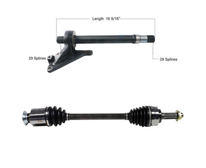 Front Right CV Axle Shaft and Intermediate Shaft Fits 2009-2011 Honda Pilot