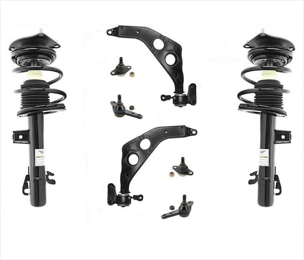 Brazos de control de puntales completos delanteros izquierdo y derecho con soportes y BJ 02-06 Cooper