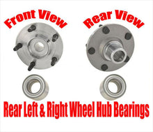 (2) REAR Wheel Bearing With Hub Kits for 4 Wheel Drive 01-12 Ford Escape