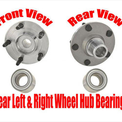 (2) REAR Wheel Bearing With Hub Kits for 4 Wheel Drive 01-12 Ford Escape