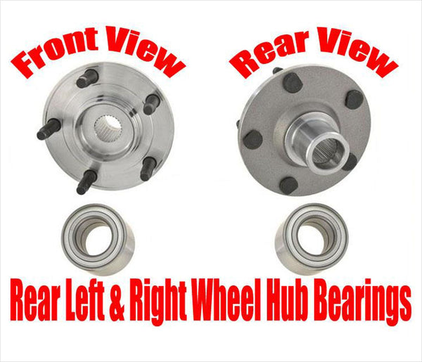 (2) REAR Wheel Bearing With Hub Kits for 4 Wheel Drive 01-12 Ford Escape