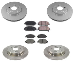 Front and Rear Brake Rotors and Ceramic Brake Pads for Honda CR-V 17-19 6PC KIT