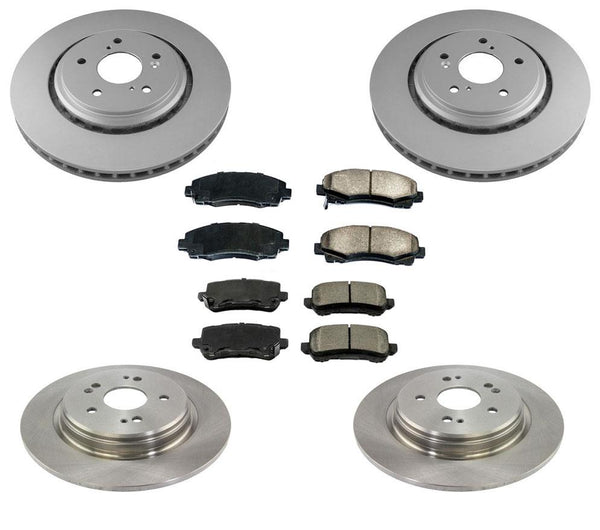 Front & Rear Brake Rotors and Ceramic Brake Pads for Acura TLX 15-19 6PC Kit