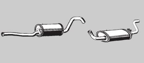 1992-1994, 1996 Volvo 960 W Silenciador de sistema de escape múltiple