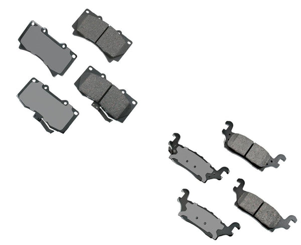 Fits 2006-2010 Hummer H3 H3T Front Ceramic & Rear Ceramic Brake Pads