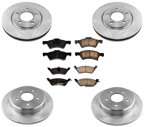Brake Rotors Brake Pads for Chrysler Grand Voyager 01-07 w 4 Wheel Brake Rotors