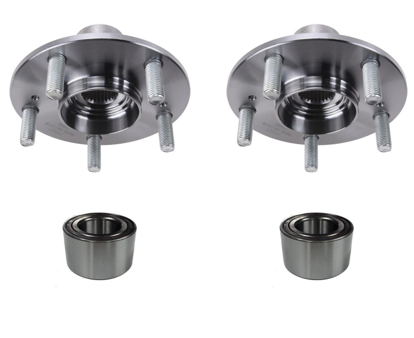 Front Left & Right Hub Bearing Kits Fits 2006-2011 Honda Civic 1.8L BUILT IN USA