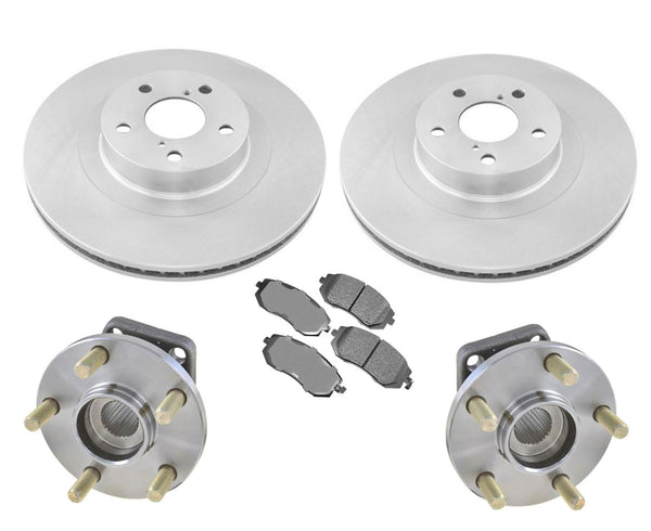 Rodamientos de cubo de rueda delantera, rotores y pastillas de freno para Subaru Legacy 05-12 no Turbo