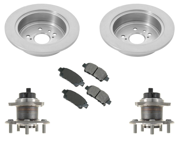 Rear Wheel Bearings Rotors & Pads Fits Toyota Sienna 04-10 Front Wheel Drive