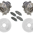 Rear Wheel Bearings Rotors & Ceramic Pads for Front Wheel Drive Rouge 08-13