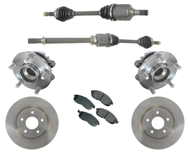 Rotores y almohadillas de rodamientos de eje delantero para transmisión automática Altima 2.5L 07-13