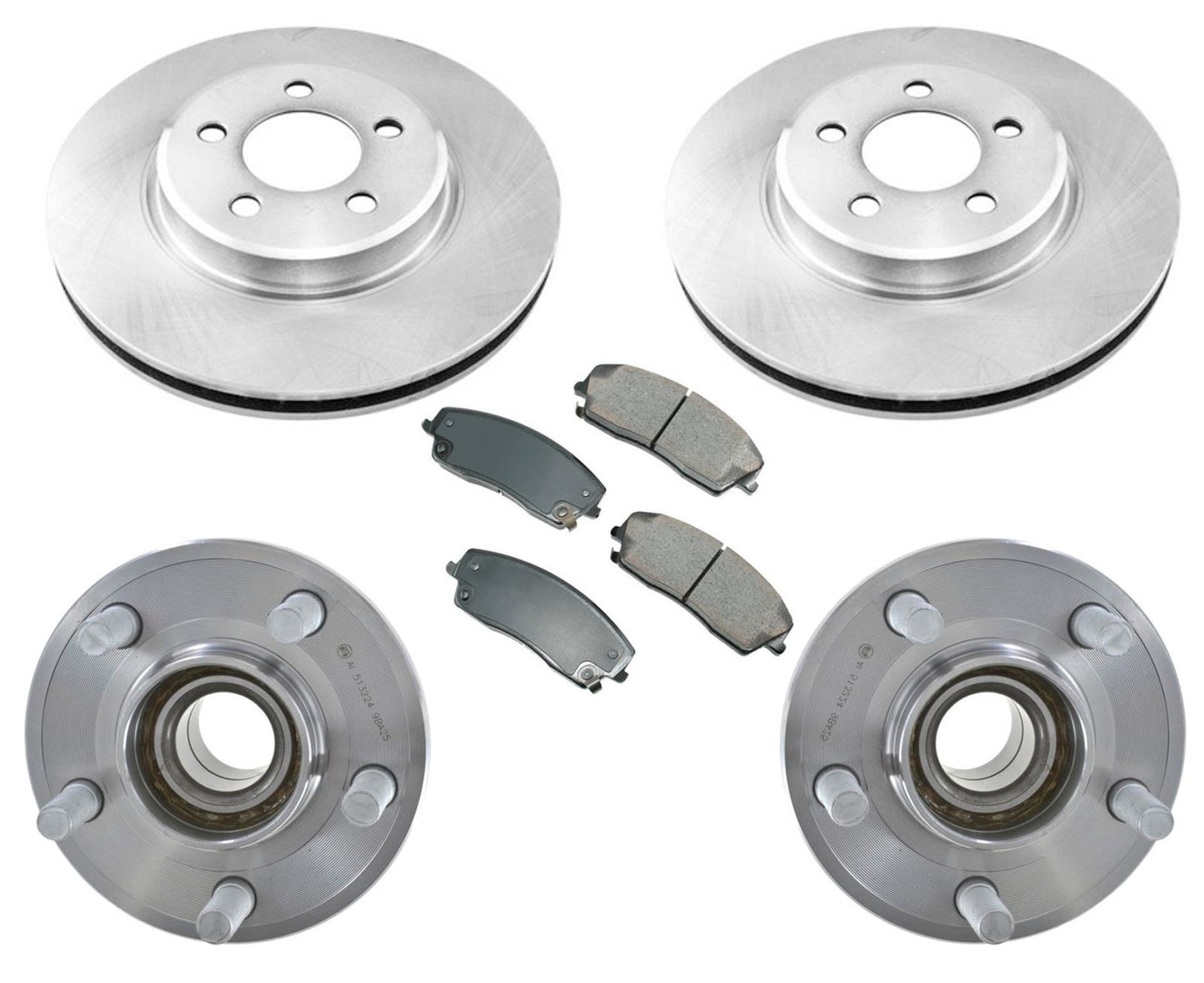 Almohadillas de rotores de rodamientos delanteros para cargador 05-11, tracción trasera y rotor sólido Rr