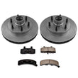 6 Lug Disc Brake Rotors & Ceramic Pads for GMC Savanna G2500 96-02 6 Stud Only