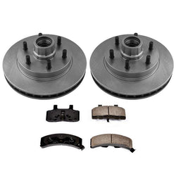 Rotores de freno de disco de 6 lengüetas y pastillas de cerámica para GMC Savanna G2500 96-02 6 pernos solamente