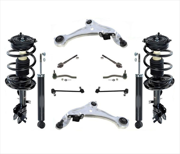 Front Struts Shocks Control Arms Tie Rods & Links For 09-14 Murano 12pc