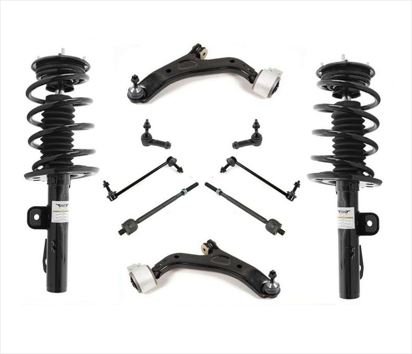 Front Struts Lower Control Arms 10 Pcs Kit For Ford Flex 10-12 Non Turbo Models