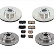 Front Rear Rotors & Brake Pads fits for Subaru Impreza WRX 2.5L Turbo 06-07 8Pc