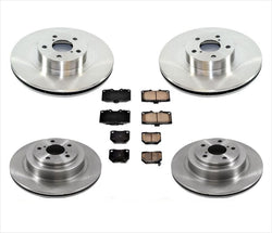 Front Rear Rotors & Brake Pads fits for Subaru Impreza WRX 2.5L Turbo 06-07 8Pc