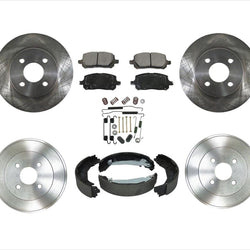 Rotors Brake Pads Drums Shoes Spring Kit for Chevrolet Cobalt 2.2L 09-10 4 Bolt