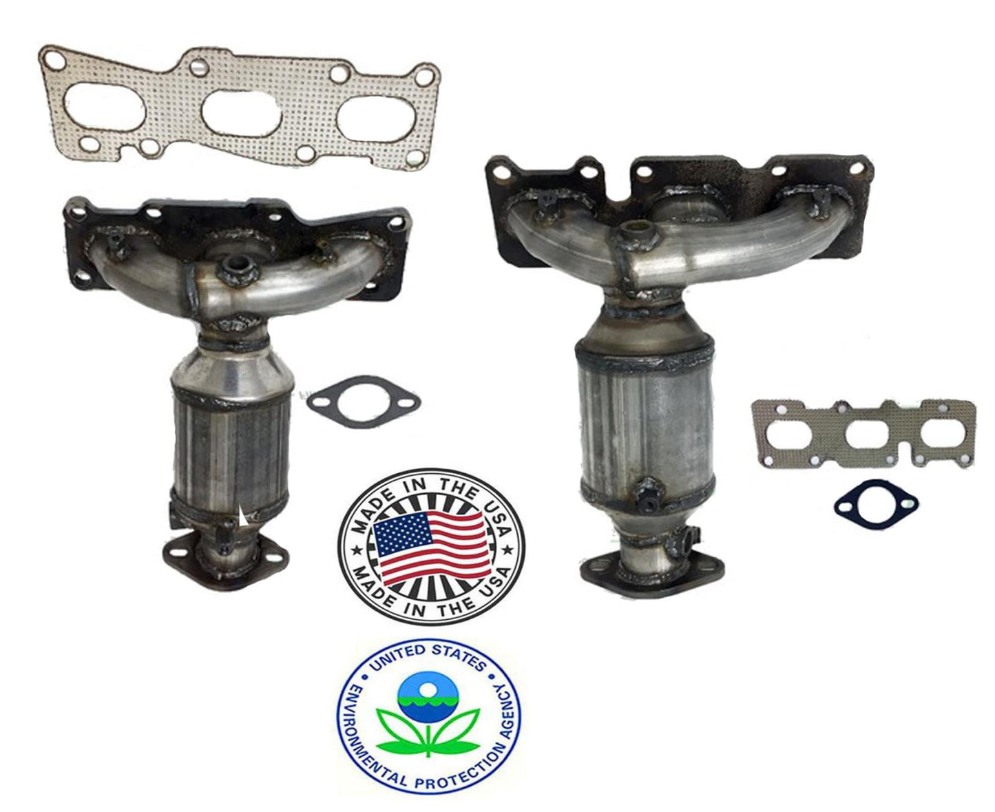 Front & Rear Catalytic Converters Fits Santa Fe 3.3L 13-18 FRONT WHEEL DRIVE
