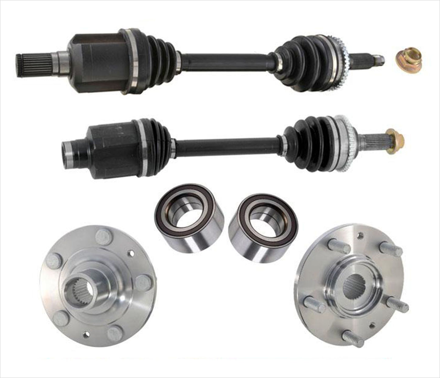 Kits de buje y cojinetes delanteros, ejes CV delanteros para Mazda 6 S 3.0L Auto 2006-2008