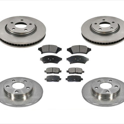 Front & Rear Brake Rotors With Ceramic Pads Fits for a 2004 Pontiac Grand Prix