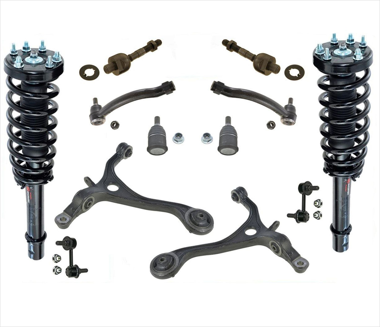 Puntales delanteros completos brazos inferiores BJ varillas de amarre 12 piezas para Acura TL 07-08