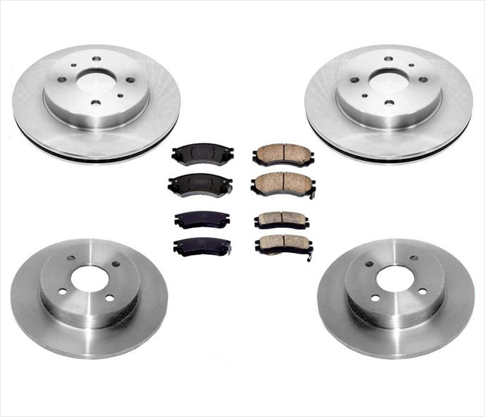 for 91-02 Saturn SL SC SW Models W/ Front & Rear Disc Brake Rotors Ceramic Pads