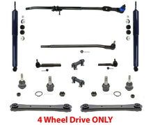 Frt Shocks Drag Links Tie Rods Ball Joints Fits RAM 2500 4 Wheel Drive 08-12