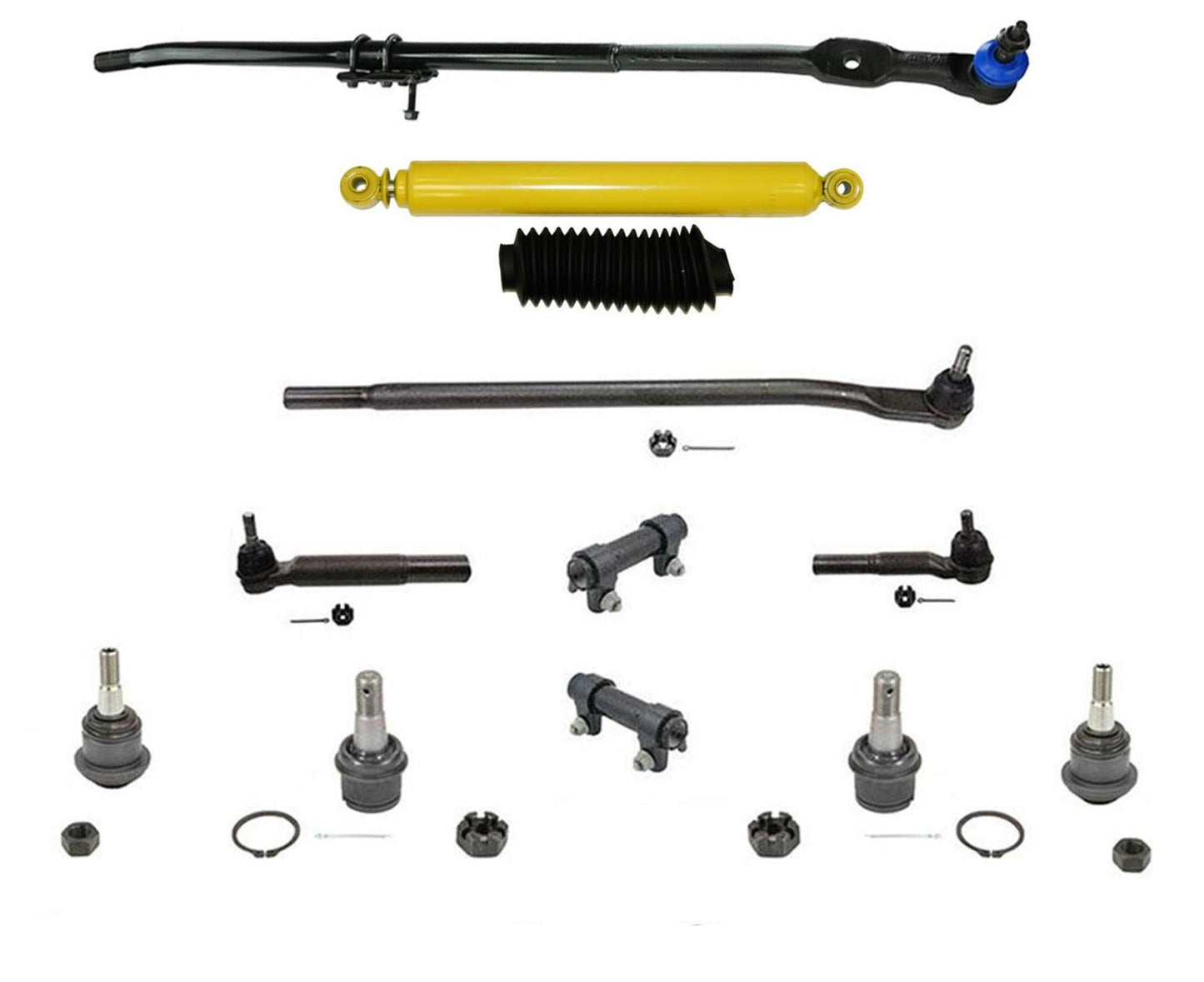 Kit de 11 piezas de eslabones de arrastre, varillas de amarre, rótulas para Dodge RAM 2500, tracción en las 4 ruedas 08-13