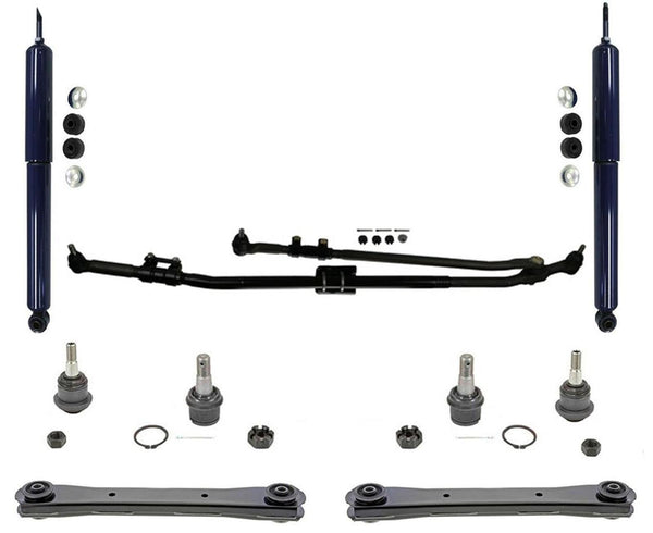 Amortiguadores delanteros, eslabones de arrastre, varillas de amarre, rótulas, KIT de 14 piezas, RAM 2500, tracción en las 4 ruedas 08-12