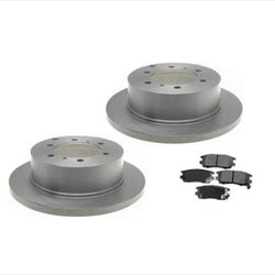 Fits 1992-2000 Mitsubishi Montero (2) Rear Brake Rotors & Ceramic Pads