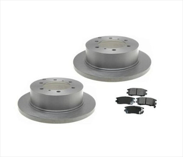 Fits 1992-2000 Mitsubishi Montero (2) Rear Brake Rotors & Ceramic Pads
