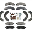 For 99-04 F250 Super Duty Front & Rear Disc Brake Pads Parking Shoes & Hardware