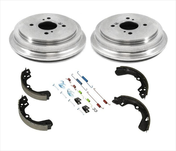 for 02-07 Suzuki Aerio 99-02 Esteem (2) Brake Drums & Brake Shoes & Rear Spring