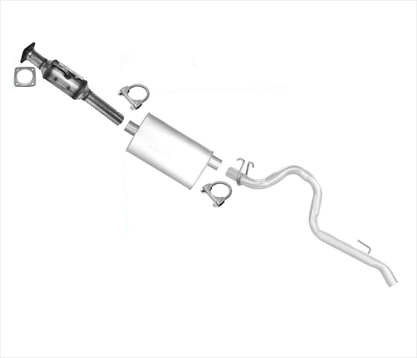 For 1991-1992 Jeep Wrangler 4.0 Muffler Converter And Exhaust Pipe System